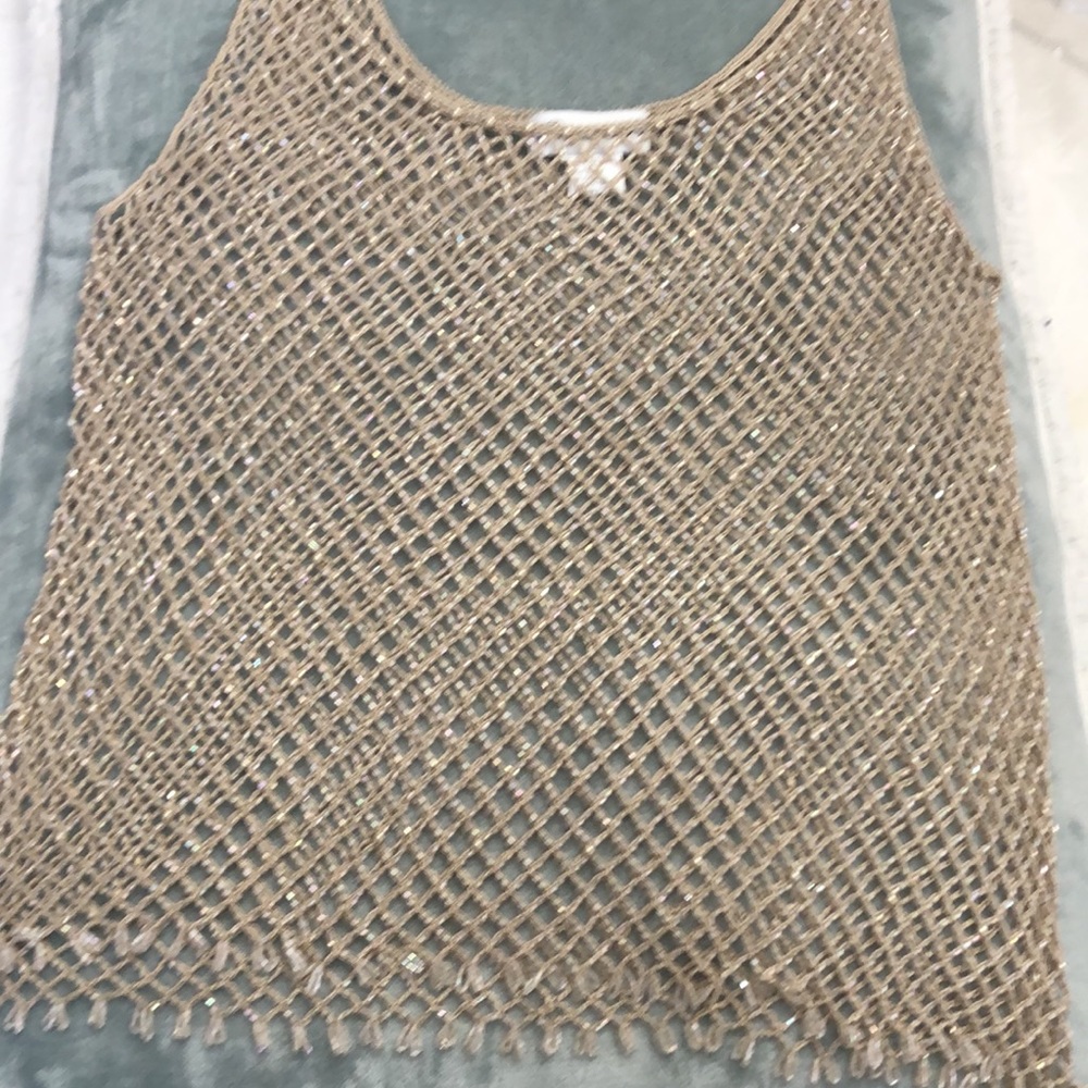 Sparkling GANTOS Vintage Beaded Vest Top Large - Picture 4 of 10